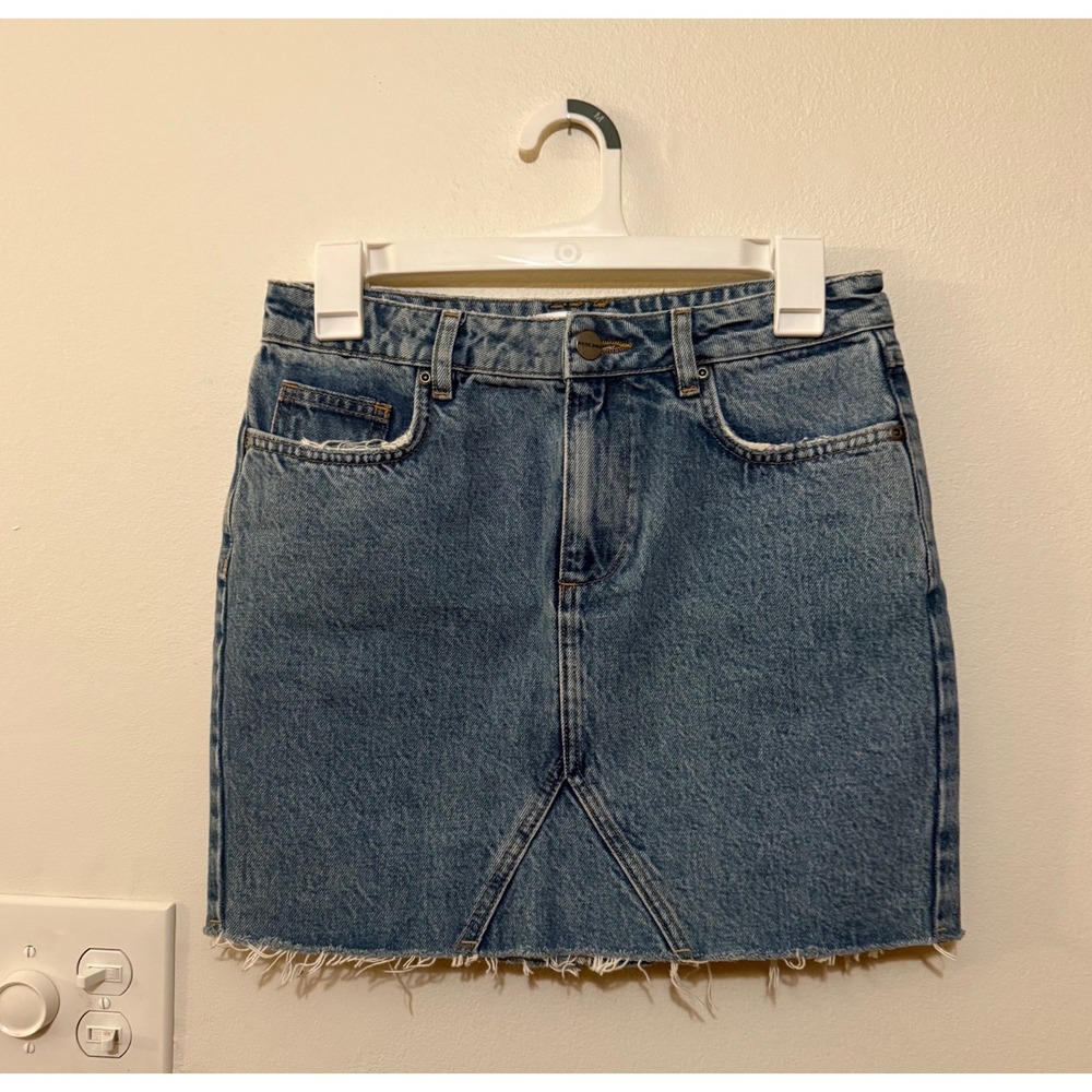 Anine Bing Connie Denim Mini Skirt Size S NWOT